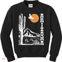 Arizona Mountain Sedona Desert Sun And Cactus Kids Sweatshirt thumb 0