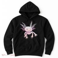 Axolotl Mexican Salamander Drawing Lizard Realistic Axolotl  Hoodie thumb 0
