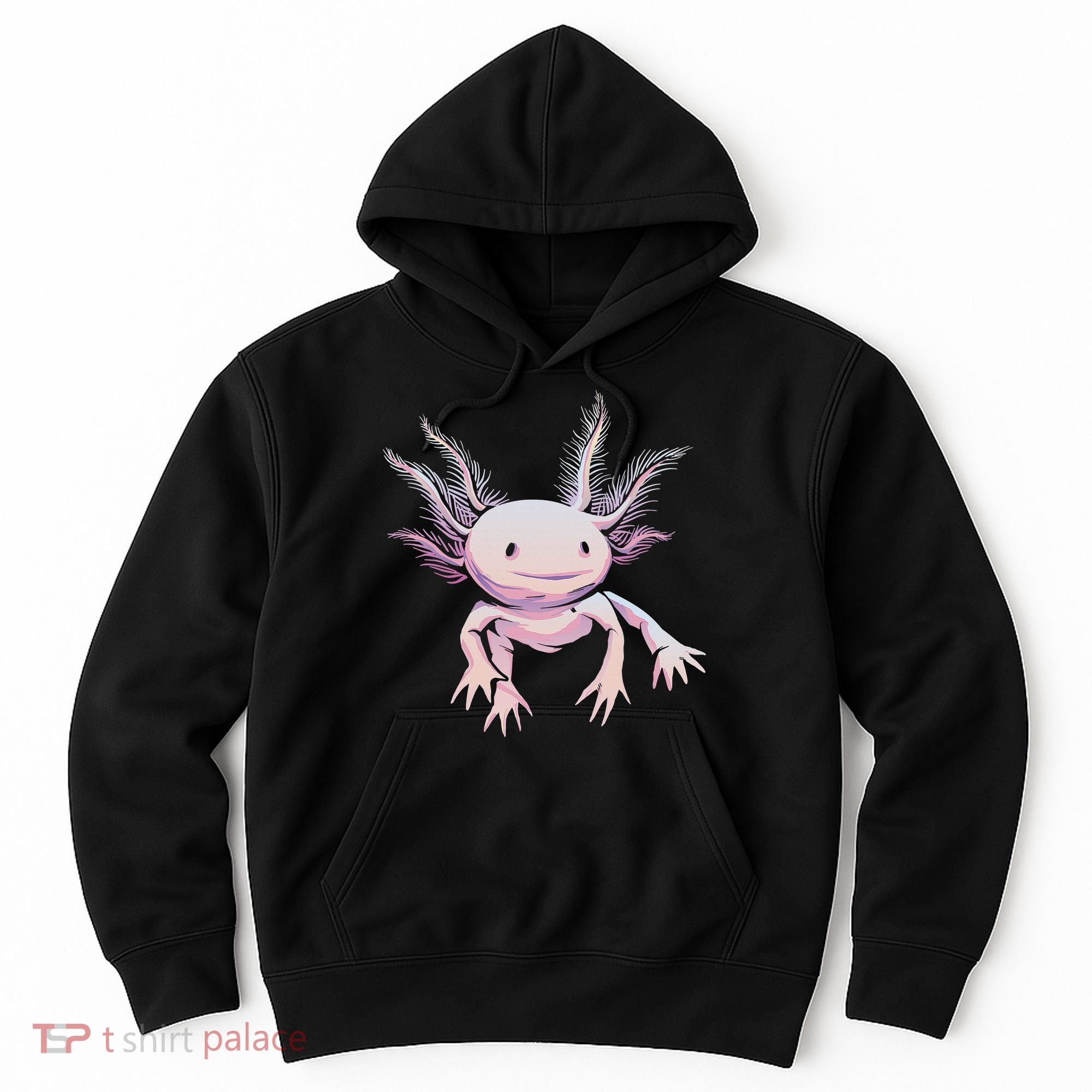 Axolotl Mexican Salamander Drawing Lizard Realistic Axolotl  Hoodie