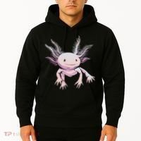 Axolotl Mexican Salamander Drawing Lizard Realistic Axolotl  Hoodie thumb 2