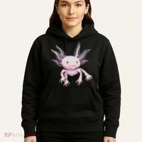 Axolotl Mexican Salamander Drawing Lizard Realistic Axolotl  Hoodie thumb 5