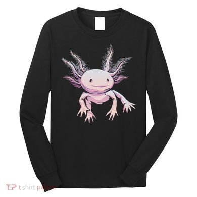 Axolotl Mexican Salamander Drawing Lizard Realistic Axolotl  Long Sleeve Shirt