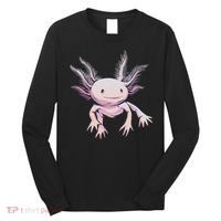 Axolotl Mexican Salamander Drawing Lizard Realistic Axolotl  Long Sleeve Shirt thumb 0