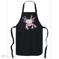 Axolotl Mexican Salamander Drawing Lizard Realistic Axolotl  Apron thumb 0