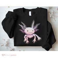 Axolotl Mexican Salamander Drawing Lizard Realistic Axolotl  Sweatshirt thumb 2
