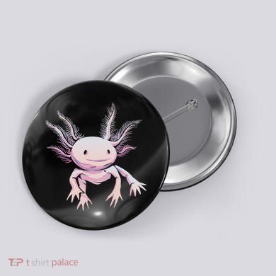 Axolotl Mexican Salamander Drawing Lizard Realistic Axolotl  Button