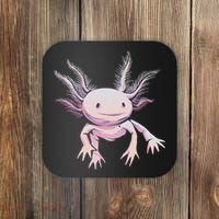 Axolotl Mexican Salamander Drawing Lizard Realistic Axolotl  Coaster thumb 0