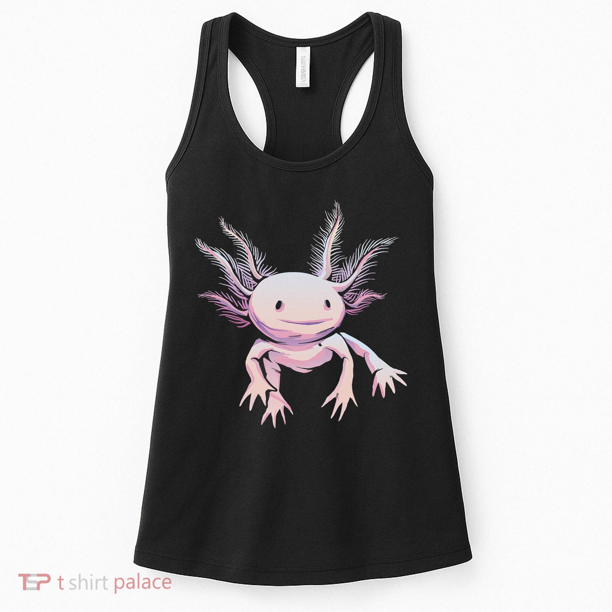 Axolotl Mexican Salamander Drawing Lizard Realistic Axolotl  Women's Tank Top