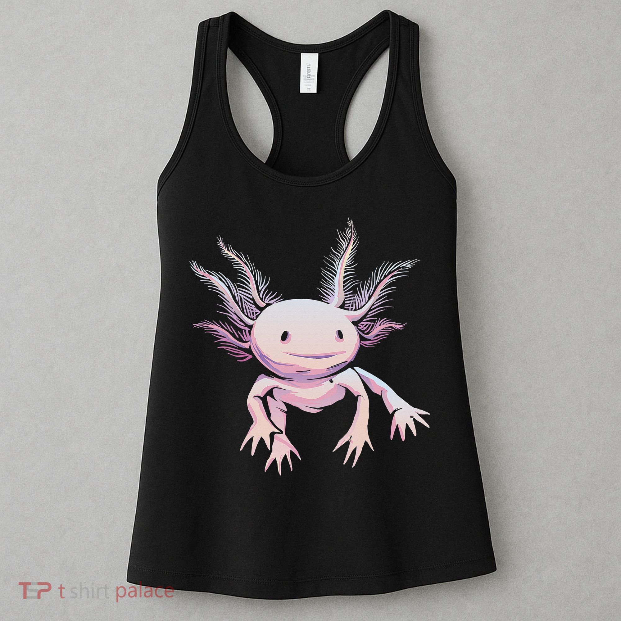 Axolotl Mexican Salamander Drawing Lizard Realistic Axolotl  Women's Tank Top
