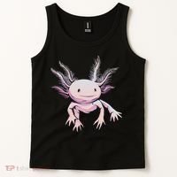 Axolotl Mexican Salamander Drawing Lizard Realistic Axolotl  Tank Top thumb 2