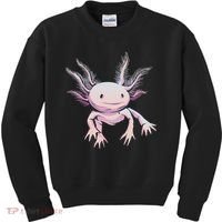 Axolotl Mexican Salamander Drawing Lizard Realistic Axolotl  Kids Sweatshirt thumb 0