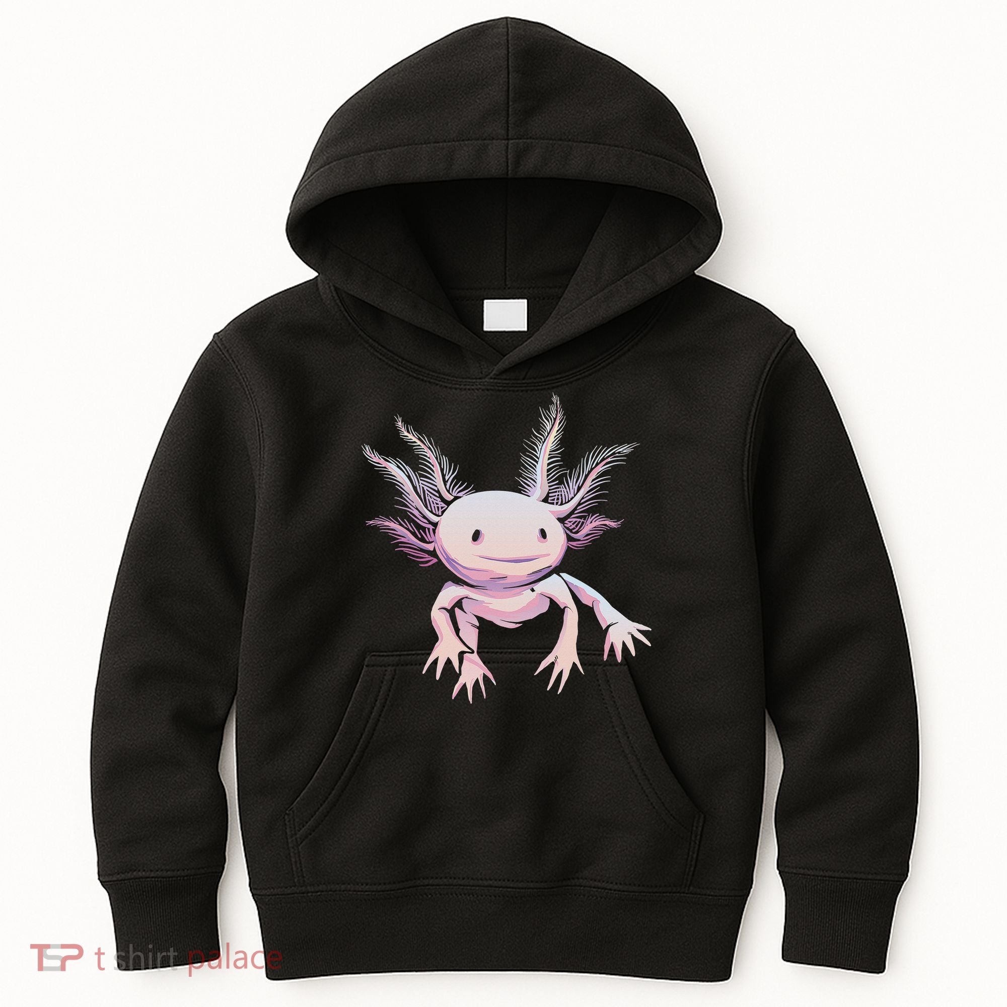 Axolotl Mexican Salamander Drawing Lizard Realistic Axolotl  Kids Hoodie
