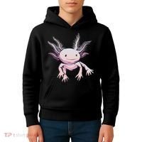 Axolotl Mexican Salamander Drawing Lizard Realistic Axolotl  Kids Hoodie thumb 4