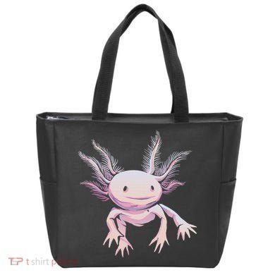 Axolotl Mexican Salamander Drawing Lizard Realistic Axolotl  Tote Bag