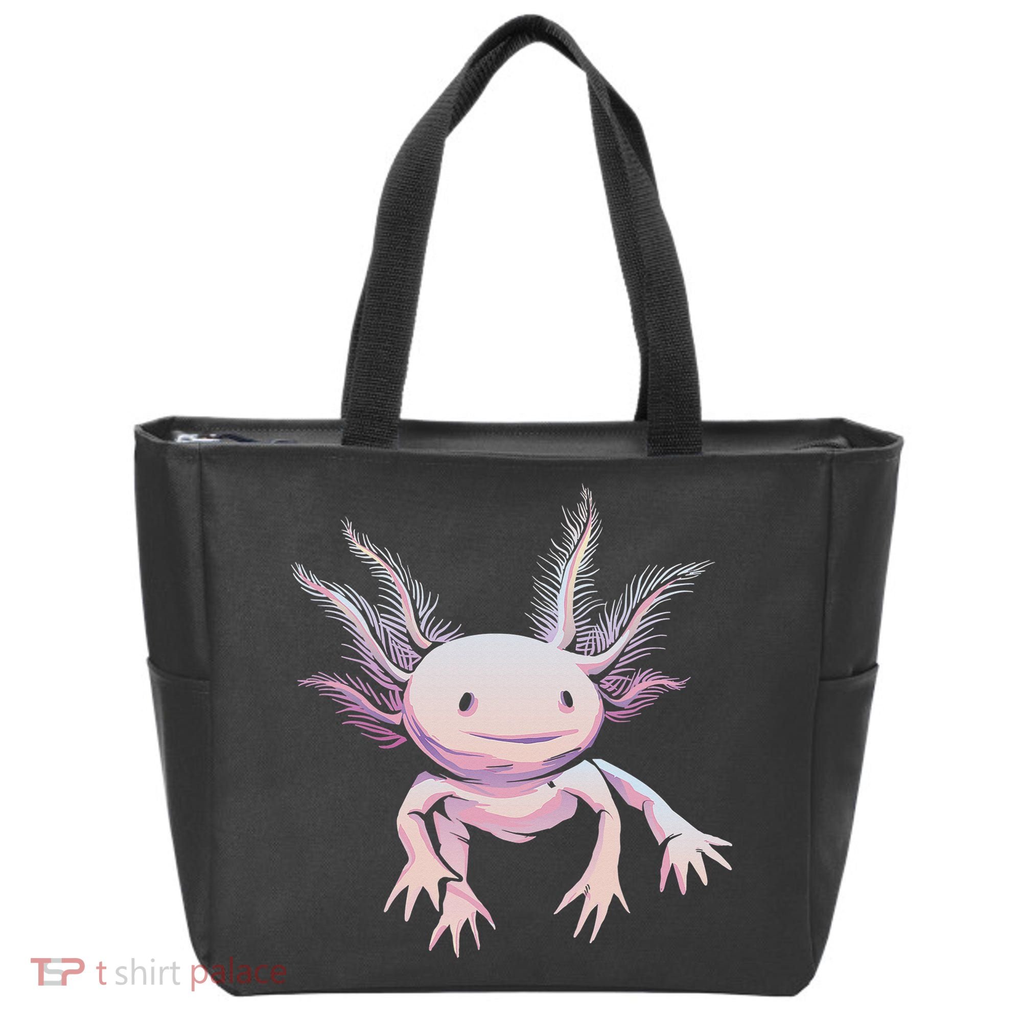 Axolotl Mexican Salamander Drawing Lizard Realistic Axolotl  Tote Bag
