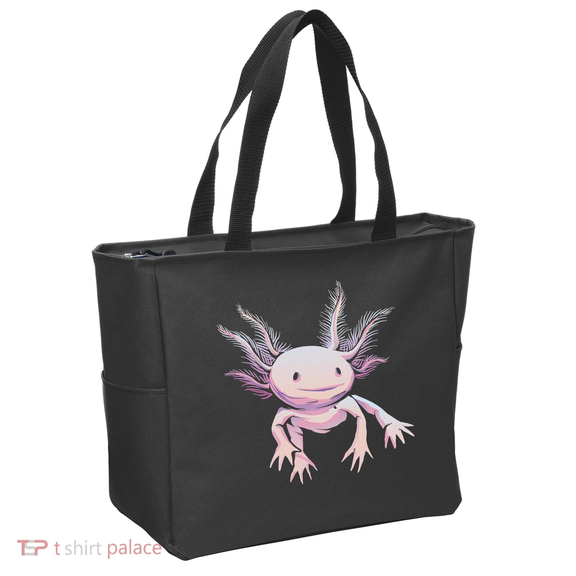 Axolotl Mexican Salamander Drawing Lizard Realistic Axolotl  Tote Bag