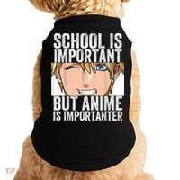 Anime Merch School Is Important But Anime Is Importanter Doggie Tank thumb 0