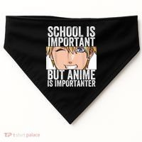 Anime Merch School Is Important But Anime Is Importanter USA-Made Doggie Bandana thumb 0