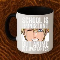 Anime Merch School Is Important But Anime Is Importanter Coffee Mug thumb 2