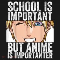Anime Merch School Is Important But Anime Is Importanter Women's Hoodie thumb 2