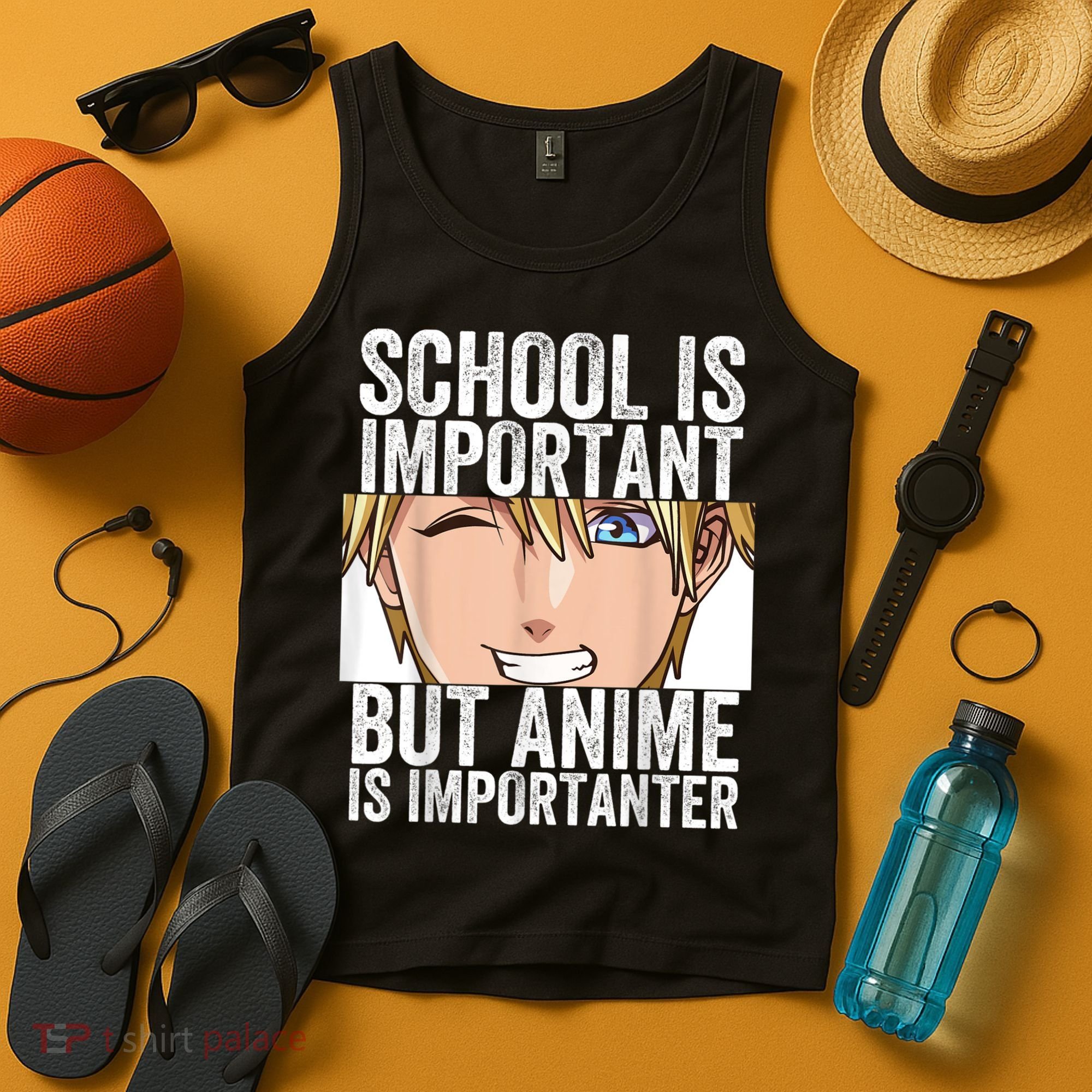 Anime Merch School Is Important But Anime Is Importanter Tank Top