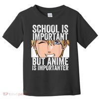 Anime Merch School Is Important But Anime Is Importanter Toddler T-Shirt thumb 0