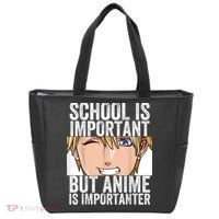 Anime Merch School Is Important But Anime Is Importanter Tote Bag thumb 0
