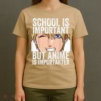 Anime Merch School Is Important But Anime Is Importanter T-Shirt thumb 4
