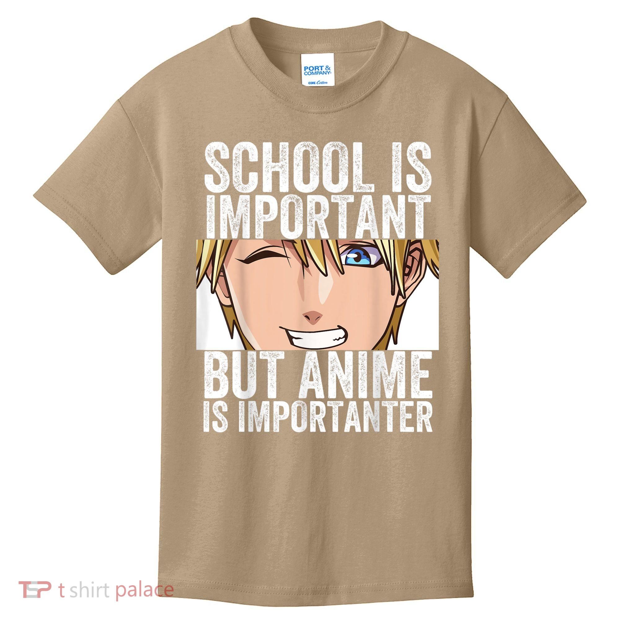 Anime Merch School Is Important But Anime Is Importanter Kids T-Shirt