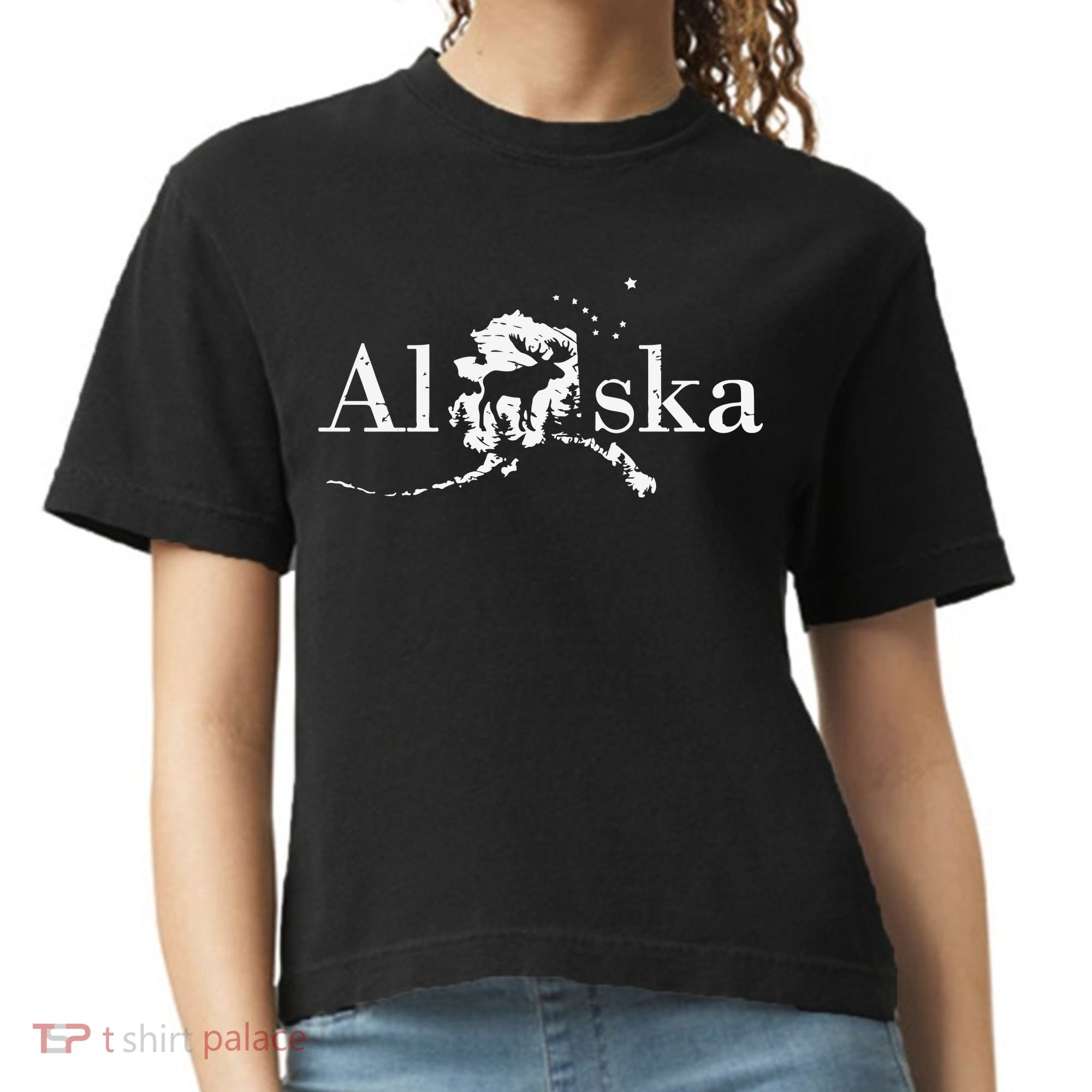 Alaska Map State Comfort Colors Boxy T-Shirt