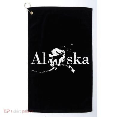 Alaska Map State Golf Towel