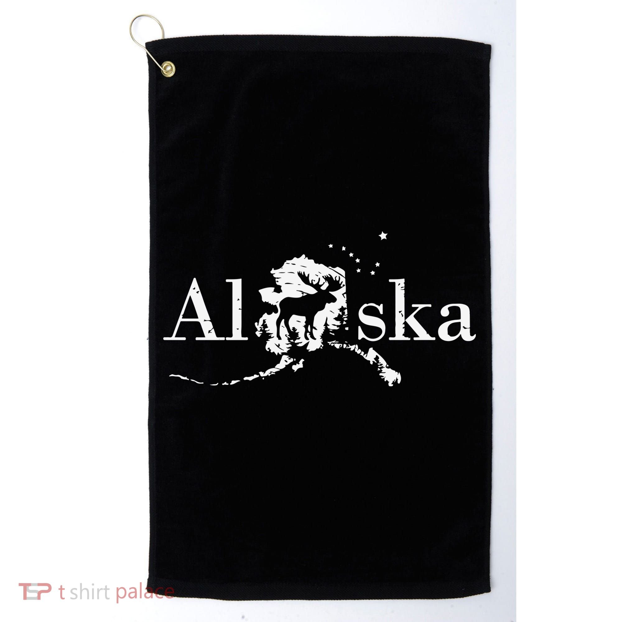 Alaska Map State Golf Towel