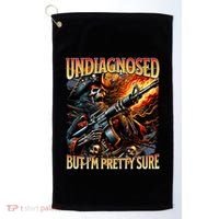 Autism Meme Skeleton Tism Undiagnosed But Im Pretty Sure Cool Gift Golf Towel thumb 0