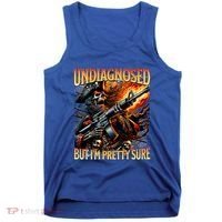 Autism Meme Skeleton Tism Undiagnosed But Im Pretty Sure Cool Gift Tank Top thumb 0