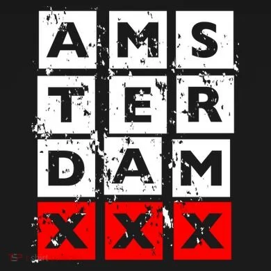 Amsterdam Red Light District Drawstring Bag