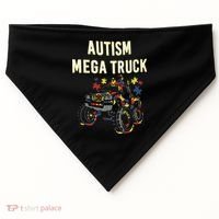 Autism Mega Truck USA-Made Doggie Bandana thumb 0