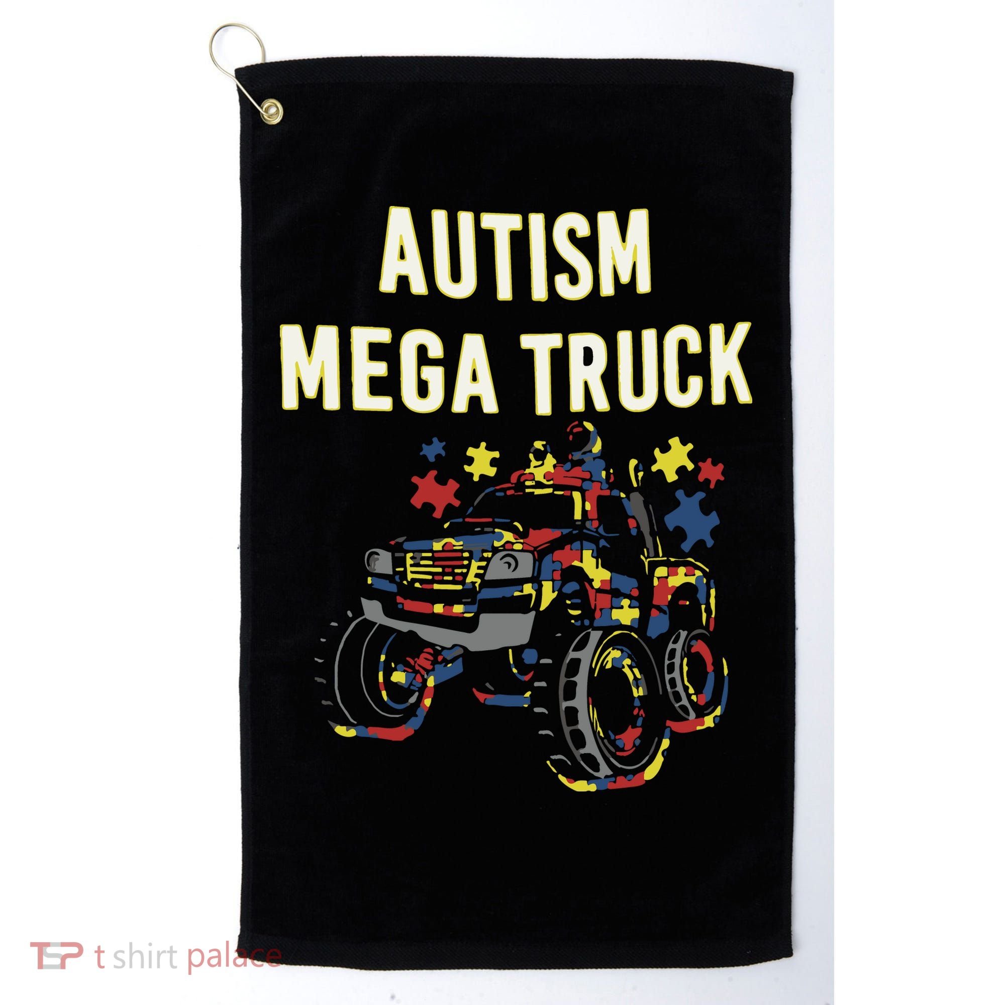 Autism Mega Truck Golf Towel