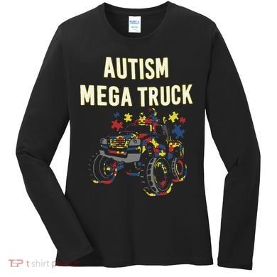 Autism Mega Truck Women's Long Sleeve Shirt