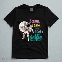 Astronaut Museum Travel Space I Came I Saw I Took A Selfie T-Shirt thumb 5
