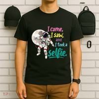 Astronaut Museum Travel Space I Came I Saw I Took A Selfie T-Shirt thumb 6