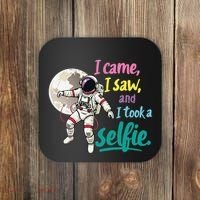 Astronaut Museum Travel Space I Came I Saw I Took A Selfie Coaster thumb 0