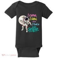 Astronaut Museum Travel Space I Came I Saw I Took A Selfie Baby Bodysuit thumb 0