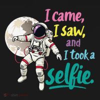 Astronaut Museum Travel Space I Came I Saw I Took A Selfie Kids Sweatshirt thumb 2