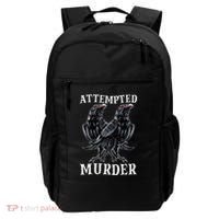 Attempted Murder Two Crows Birds Spooky Crows Pun Backpack thumb 0