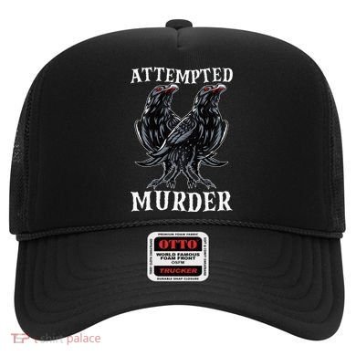 Attempted Murder Two Crows Birds Spooky Crows Pun Hat