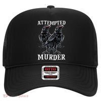 Attempted Murder Two Crows Birds Spooky Crows Pun Hat thumb 0