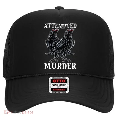 Attempted Murder Two Crows Birds Spooky Crows Pun Hat