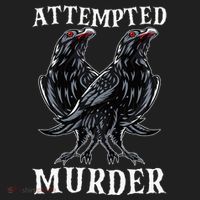 Attempted Murder Two Crows Birds Spooky Crows Pun Hat thumb 2
