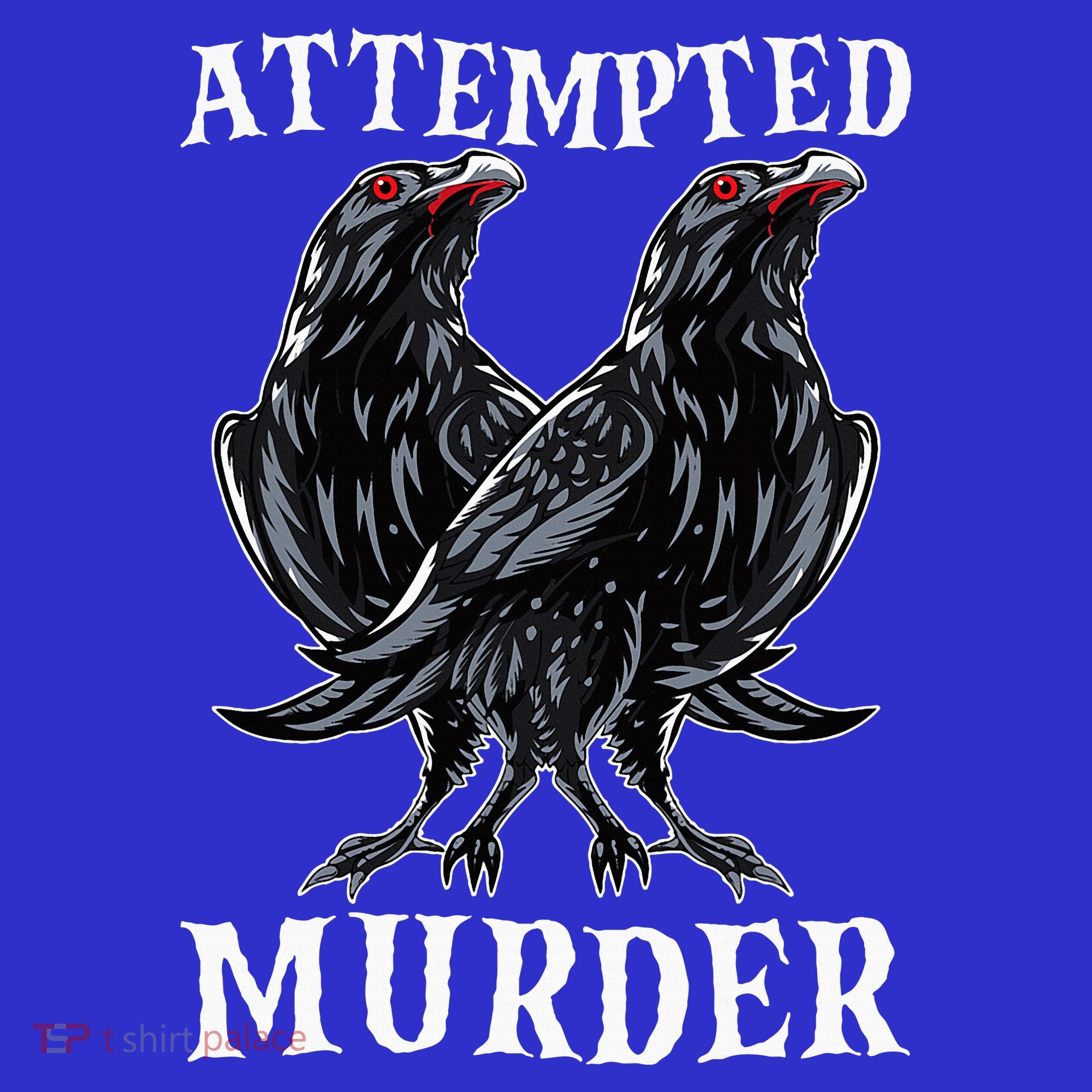 Attempted Murder Two Crows Birds Spooky Crows Pun Coaster