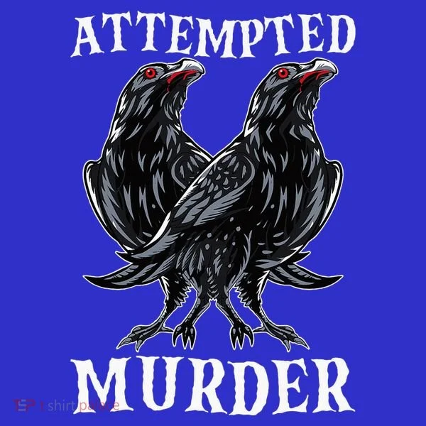 Attempted Murder Two Crows Birds Spooky Crows Pun Tumbler